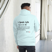 Load image into Gallery viewer, What is iSpeak Lyfe Definition Unisex Hoodie