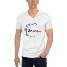 Load image into Gallery viewer, iSpeak Lyfe Crescent Unisex V-Neck T-shirt