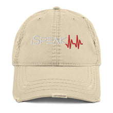 Load image into Gallery viewer, iSpeak Lyfe Distressed Dad Hat
