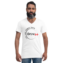 Load image into Gallery viewer, iSpeak Lyfe Crescent Unisex V-Neck T-shirt
